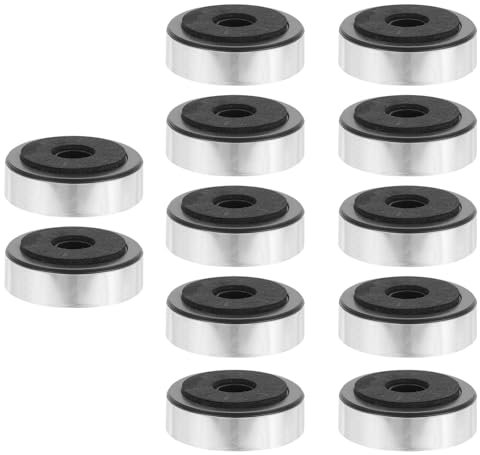 Uonlytech 12 Pièces Pieds en Plastique pour Amplificateur Coussinets De Base D'amplificateur Pieds D'isolation Audio Amplificateur De Platine Pied De Machine Ampli Pied D'ampli Éponge Silver
