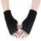 Risipu Armstulpen Damen,Winter Armstulpen Handschuhe Gestrickt,Fingerlose Armstulpen Feinstrick Lang Handwärmer StulpenHand Warmers (Standard, Black, One Size)