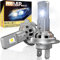 ANTEMOON H7 LED Headlight Bulb, 90W 18000LM Super Bright 6000K White H7 Headlight Bulb Mini Size 12V 24V Car Conversion Kit Halogen Replacement with Fan CSP Chips Plug and Play, Pack of 2