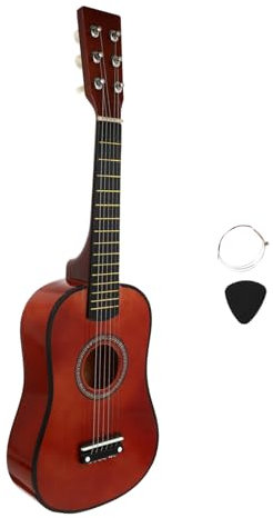 Vaguelly Akustik-folk-gitarre Für Jungen Und Mädchen 23 Zoll Gitarre Für Anfänger Im Vintage-stil Musikinstrument Folk-gitarrenspielzeug Zufällige Farbe