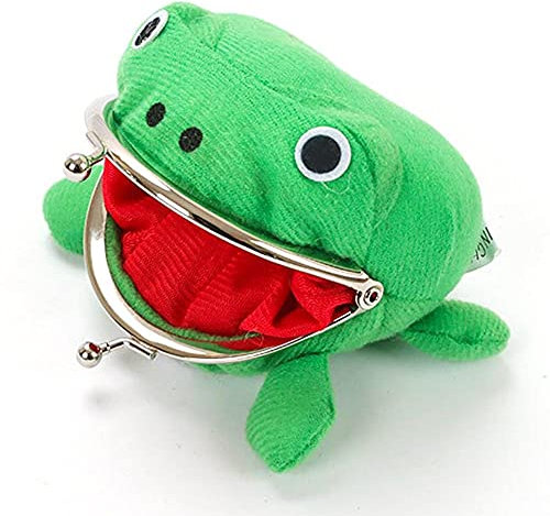 Zghhc Frosch-geldbörse, Anime-plüsch-Frosch-geldbörse, Niedliche Geldbörse, Grüne Cartoon-Geldtasche, Frosch-Geldbeutel, Geldbörse, Cosplay, Cartoon-wechseltasche