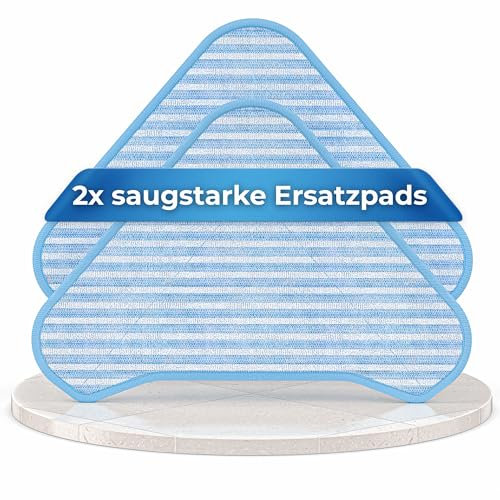 Primavella Dampfreiniger (Pads) - Mikrofaser Ersatzbezüge (2er Set) für Don Vito Dampfreiniger – Bodentücher für Bodenwischer – Zubehör für Dampfmop – Ideal für Fliesen, Floor & Bodenreinigung