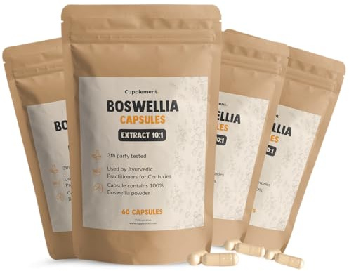 Cupplement Boswellia-Extrakt-Kapseln 500 mg Kombideal 4x 60 capsules - Gelenke – 60-Tage-Vorrat pro Beutel
