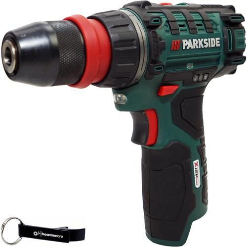 HEADNMORE® Parkside® Taladro atornillador inalámbrico 12V PBSA 12 (sin batería) + llavero