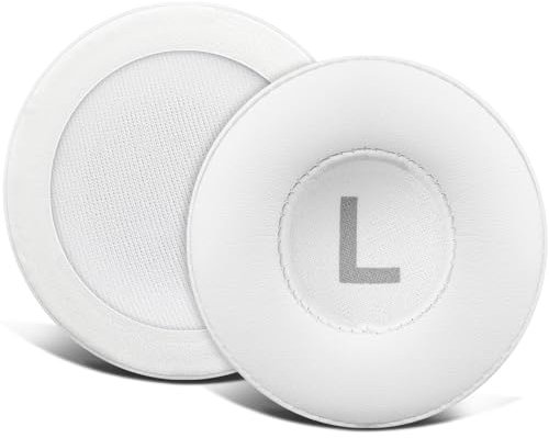 SOULWIT Protein Leather Earpads Replacement for Sennheiser HD25/HD25 Light(Lite)/HD25 Plus/HD25 Special Edition/HMD25/HME25/HMEC25/HD250BT Headphones, Ear Pads Cushions with High-Density Foam - White