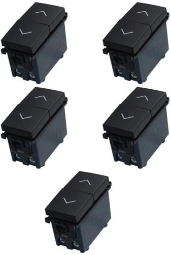 5x Pulsante doppio saliscendi, tapparelle, avvolgibili, Moduli neri, Compatibile Con Vimar Arke', frutti, interruttori, pulsanti, deviatori, sensori, Per Placche originali e compatibili