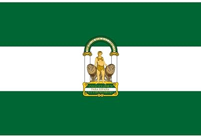 Bandera Andalucía para Exterior con escudo 150x100 cm