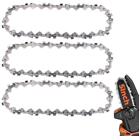 5 Inch Chainsaw Chain Low Kickback Chain Saw Chain Fit For WORX WG324, FASTCRAFT 2020X-L, 5 Replacement Chains 3 Packs (30TOP-10)