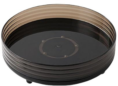 Oshhni 360° drehbarer Make-up-Organizer, Vitrine, rund, Ablagefach für den Schreibtisch, für Make-up, Badezimmer, Kommode, Schrank, Schwarz