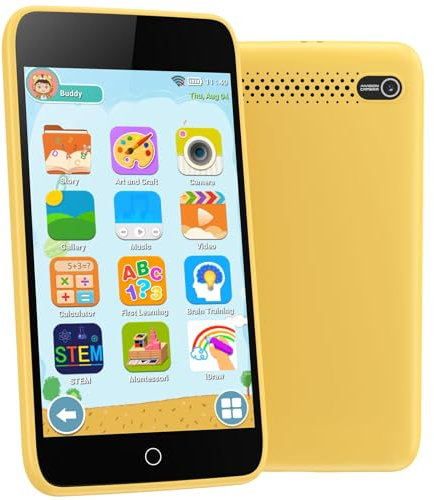 Téléphone Enfant, orantronx Téléphone Portable Enfant 3 4 5 6 7 8 9 10 11 12 Ans, 3.97 Smartphone avec 210 Jeux Éducatifs, 190 Dessins, Filles Garçons Jouet pour Anniversaire, Noël, Rentrée