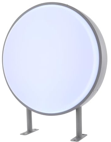 LED Leuchtkasten rund doppelseitig, 60 cm Wandmontage, IP65 wasserdicht, Aluminiumrahmen & Acryl, personalisierbar, beleuchtetes Werbeschild für Geschäft, Laden, Café, Restaurant