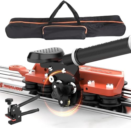 Moubhjd 2.3m Manueller Schienen-Fliesenschneider, Großformat-Fliesenschneidmaschine mit eingebauten Saugnäpfen, Fliesen-Schiebermesser, Fliesenzange, robuste Bauweise