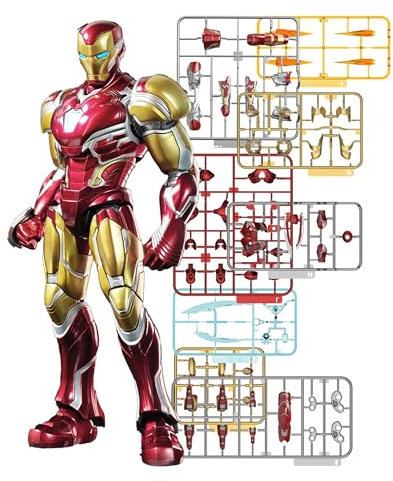 BLOKEES Model Kits Champion Class Marvel Infinity Saga Iron Man Mark LXXXV DX - Model Kit - Assembly Required - No Tools - No Paint - No Glue - No Cutting - Age 14+