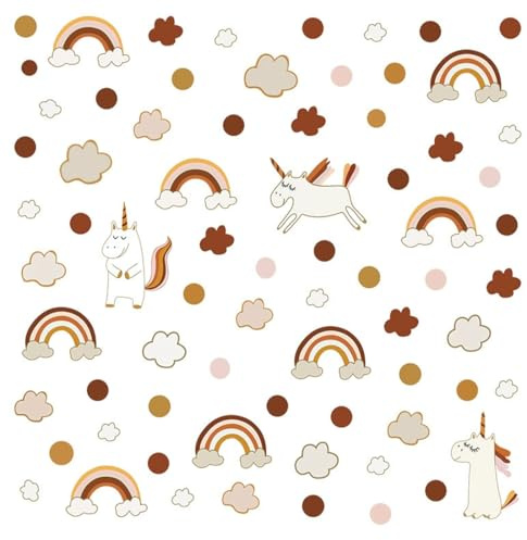 OIXEYA Little Deco Wandtattoo viele Regenbogen Set, Wandtattoo Einhorn, Boho Wandsticker Kinderzimmer Mädchen Herzen, Kinderzimmer Wandaufkleber, Babyzimmer Wandaufkleber