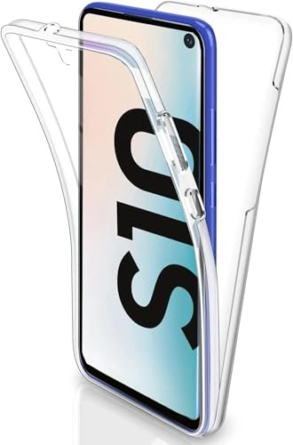 360 Grad Hülle für Samsung Galaxy S10 handyvollschutzhülle TPU Soft PET Silikon Harte-PC Rückseite, Stoßfeste Full Body Case Handyhülle Cover