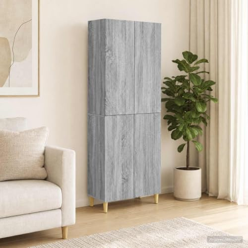 RJPLMFV Ensemble De Meubles 2 Pcs 66 X 34,5 X 90 Cm Bois D'ingenierie | Avec Tiroirs Et Compartiments, Lumieres LED Et Prises, Pour Terrasse Ou Interieur, Resistance Intemperies
