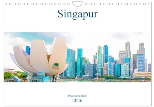 Singapur - Panoramablick (Wandkalender 2026 DIN A4 quer), CALVENDO Monatskalender: Spektakuläre Bilder von Singapur. (CALVENDO Orte)