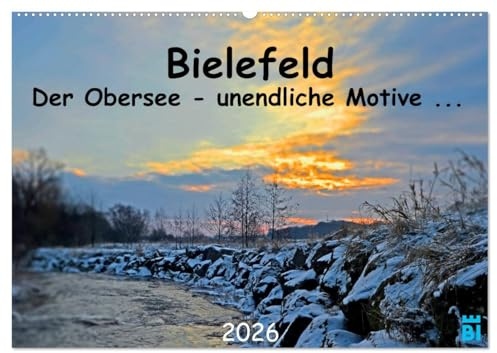 Bielefeld - Der Obersee - unendliche Motive... (Wandkalender 2026 DIN A2 quer), CALVENDO Monatskalender: Seelandschaft in Bielefeld Schildesche (CALVENDO Orte)