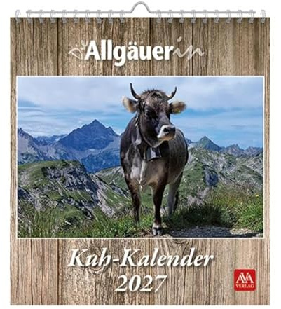 Kuh-Kalender 2027: Postkartenkalender