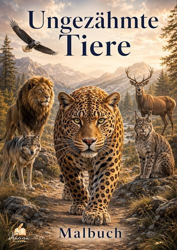 Ungezähmte Tiere Malbuch für Erwachsene mit 50 schönen Ausmalmotiven: Stressabbau, Achtsamkeit und kreative Entspannung durch kraftvolle Tiermotive (Malbücher für Erwachsene)