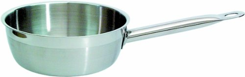 Sauteuse aus Edelstahl – Bauchige Form, Ø 16 cm, 1,0 Liter – Perfekt für Anbraten und Sautieren