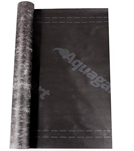 Hochwertige diffusionsoffene Unterspannbahn von Aquagart I 250m Schalungsbahn schwarz 130g/m² 1,5m breit SD-Wert: 0,02m I Dachfolie wasserdicht & atmungsaktiv I Dachbahn Dachpappe Dachunterspannbahn