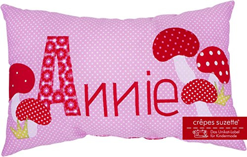 crepes suzette Namenskissen, Kissen mit Wunschnamen, Kissen mit Namen, Geburtsgeschenk, Babykissen, Geschenk Geburt Mädchen, Geschenk Glückspilz