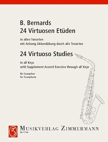 24 Virtuosen Etüden: in allen Tonarten mit Anhang. Saxophon.