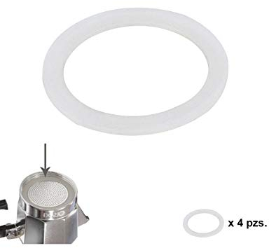 Junta Goma Silicona Cafetera Aluminio Classic/Inducción 2 Tazas (4 Unidades)