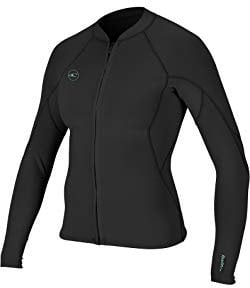 O'Neill ONeill Womens Reactor II 1.5mm Front Zip Neoprene Wetsuit Coat Jacket Black - Easy Stretch Breathable Womens Size - US 12
