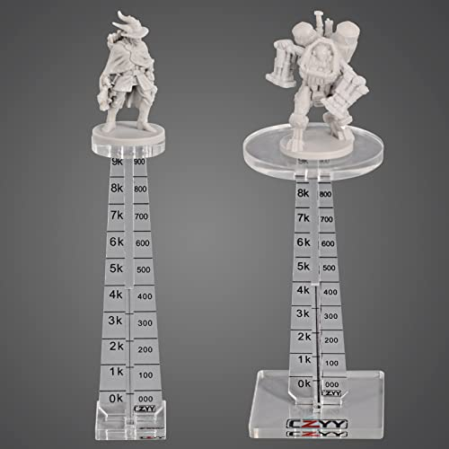DND Flying Miniatures Combat Riser (Set of 2) Acrylic Laser Cut Flight Stand Terrain from 0 to 3047.7 m Perfect for Dungeons and Dragons, Wargames, D&D and Tabletop RPG