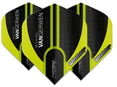WINMAU MvG Michael Van Gerwen Prism Extra Dicke Dart Flights - 1 Sätze pro Packung (3 Flights insgesamt)