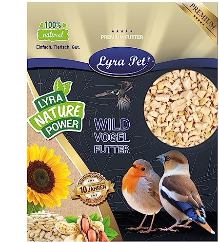 Lyra Pet® | 20 kg Erdnusskerne Weiß Gehackt | Ideal für Kleine Vögel & Jungtiere | Wildvogelfutter für Sommer & Winter | Fetthaltig & Nährstoffreich | Energiespender für Wildvögel | Gehackte Erdnüsse