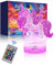 Nice Dream Einhorn Nachtlicht für Kinder, Einhorn Geschenke für Mädchen, Fernbedienung 16 Farbwechsel Dimmbar, Kinderzimmer LED Licht 3D Illusion Lampe für Mädchen Junge Schlafzimmer Dekor