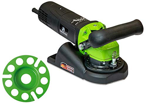 CS UNITEC Electric Paint Stripper -Paint Shaver Wood Kit for Decks, Siding, & More -EOF 100 Carbide Paint Remover Machine Removes: Dry Paint, Varnish, Latex, & More-Wood Disc Included-Made In Germany