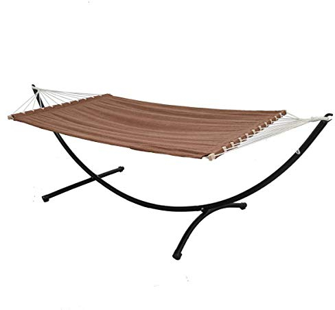 AMANKA 200x120 Liegefläche: XXL Hängematte mit Gestell bis 120kg - 300cm Hängemattenständer Outdoor - Doppel Hängematte für Garten mit Gestell Hängeliege mit Gestell Hängematte mit Hängemattengestell