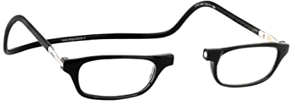 CliC Eyewear - Lesebrille - Mit flexiblen Magneten - Original CLIC CLASSIC - Lesebrille für Damen und Herren (1.0, Schwarz)