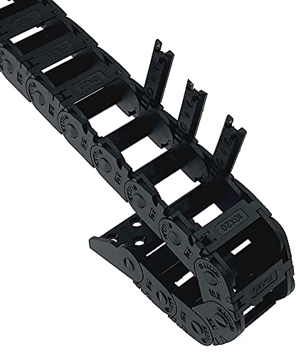 Veekaft Mini Schleppkette Innenmaße 10 mm Serienlänge 1000 mm Verstärkte Nylonband-Endverbinder Geeignet für 3D-Drucker und CNC (R28, 10X20)