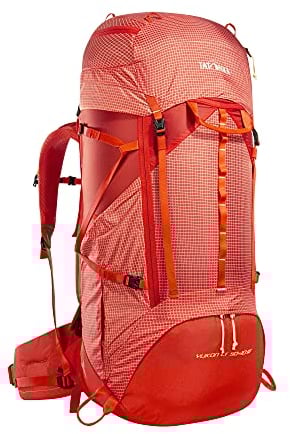 Tatonka Trekkingrucksack Yukon LT 50+10 Women RECCO - Sehr leichter Damen-Rucksack mit großem Frontzugriff und verstellbarem Rückensystem - 60 Liter Volumen (red orange)