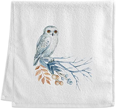 Naanle Handtücher mit Tier-Eule, weich, saugfähig, 100 % gekämmte, ringgesponnene Baumwolle, Badhandtuch, Küche, Geschirrspülhandtuch, Hotel, Spa, Handtücher, 40,6 x 76,2 cm