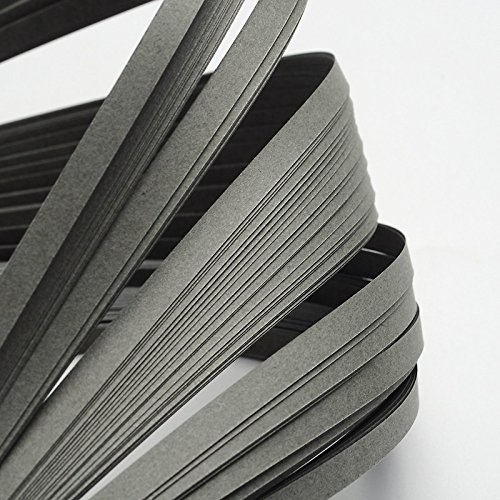 Craftdady Quilling-Papierstreifen, 530 x 5 mm, grau, für Bastelarbeiten, Handwerk, Quilling, Papier, Malerei, Wanddekoration, 1200 Stück