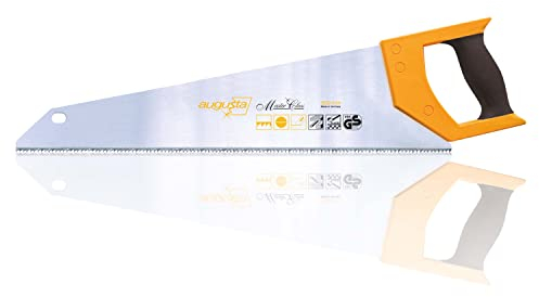 Augusta-Heckenrose Handsäge 500 mm I Mehrzweck Fuchsschwanz Säge aus Bandstahl C75 I Säge mit 2-Komponenten Softgriff für Spanplatten & dünnes PVC