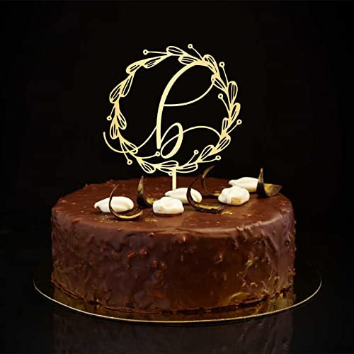 Buchstabe B Holz Tortendeko Holz Tortendeko Initiale Name Grün für Hochzeit Geburtstagsfeier Blumenkranz wiederverwendbar Lustiges Geburtstagsgeschenk für M nner Frauen