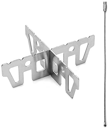 QWORK® 1 pièces Alcool Poêle Croix Stand, Support croisé en Acier Inoxydable, adapté au Camping, à la randonnée