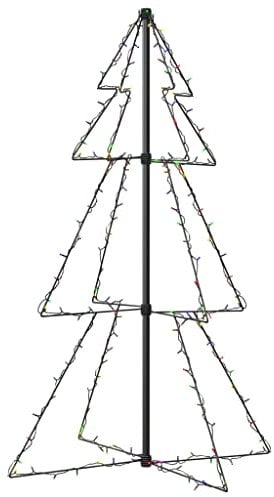 vidaXL Weihnachtsbaum Pyramide Christbaum Leuchtbaum Lichterbaum Weihnachtsbeleuchtung Weihnachtsdeko 160 LEDs Innen Außen 78x120cm