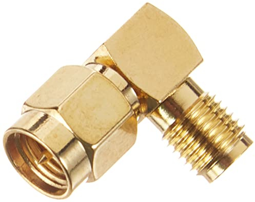 Conecto 90° SMA-Winkel-Adapter, Stecker mit Pin auf Buchse ohne Pin zum Verbinden von Anschlüssen, Vergoldet