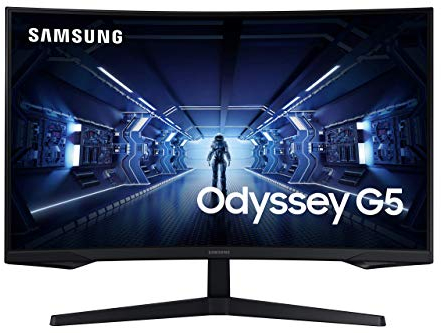 Samsung Ecran PC Odyssey G53T 27'' 144Hz, 1ms MPRT, Dalle VA, Résolution WQHD 2560x1440, 2500:1, Incurvé 1000R, 300 cd/㎡, Inclinable, Cable(s) DisplayPort