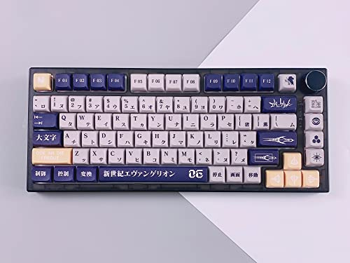 DucKey Evangelion Keycap Set, EVA PBT Dye-Sub DSA Profile Anime Keycap For MX Switch Mechanical Gaming Keyboard (Color : EVA-06, Size : DSA)