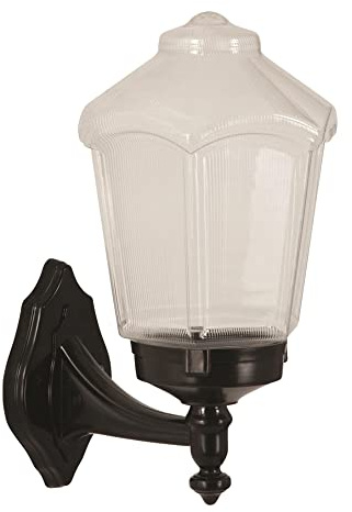 Wandleuchte für den Außenbereich, abs , schwarz, 25x20x34, Fassung E 27 Max 60 W