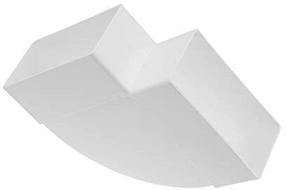 110 x 55 mm / 11 x 5,5 cm horizontaler rechteckiger Kanalbogen für Rohranschluss – Winkel: 90° – Lüftungssystem, Heizung, Kühlung – Lüftungselement für begrenzte Räume